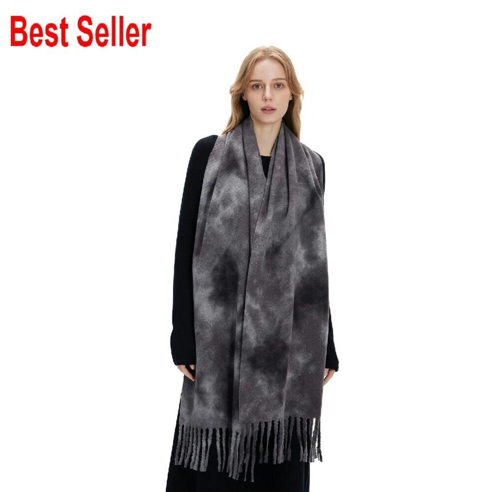Oversized Chunky Winter Scarf Shawl Wrap Thick Warm Cozy Polyester